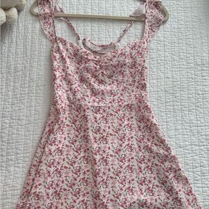Princess Polly Floral Pink and White Dress